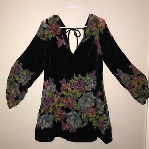 Free People Misha Burnout Floral Velvet Dress